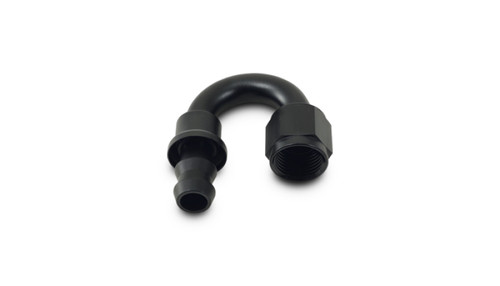 Vibrant -6AN Push-On 180 Degree Hose End Fitting in Aluminum