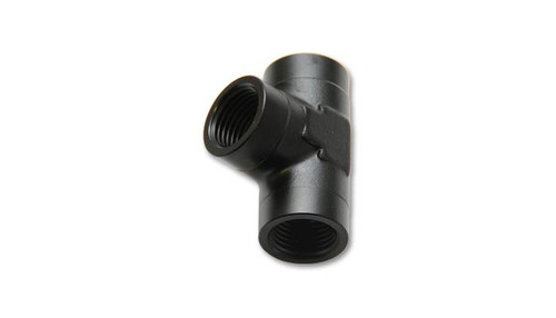 Vibrant 1/8 Inch NPT Female Pipe Tee Adapter - Aluminum Fitting for Automotive Applications