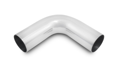 Vibrant 1.75-Inch O.D. Universal Aluminum Tubing with 90-Degree Bend - Polished Finish