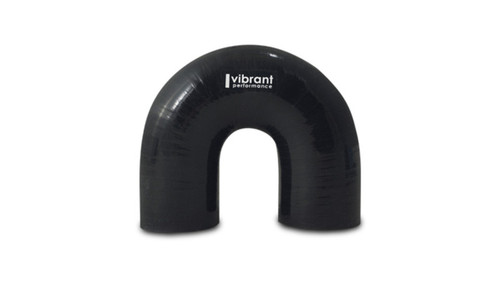Vibrant 180 Degree Elbow Silicone Hose Coupler 2.25 Inch ID, Black