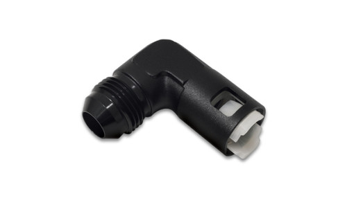 Vibrant 16922 90 Degree Aluminum AN to Female Quick Connect Adapter -8AN with 0.375-inch Hose Size