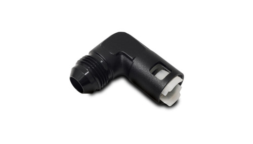 Vibrant 16922 90 Degree Aluminum AN to Female Quick Connect Adapter -8AN with 0.375-inch Hose Size