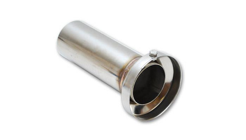 Vibrant 3.90-inch Outer Diameter Low Inner Silencer Muffler with 2.5-inch Tubing for Universal Exhaust Systems