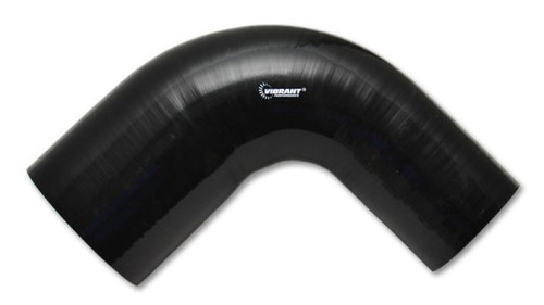 Vibrant 3 Inch to 3.5 Inch to 4 Inch Silicone 90 Degree Transition Elbow with Reinforced Aramid Fabric