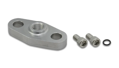 Vibrant Aluminum Turbo Oil Inlet Flange with -4AN Male for Garrett GT4202/4294/4508
