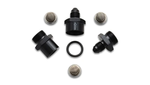 Vibrant Inline Fuel and Oil Filter Set Size -6AN with Multiple Micron Filters