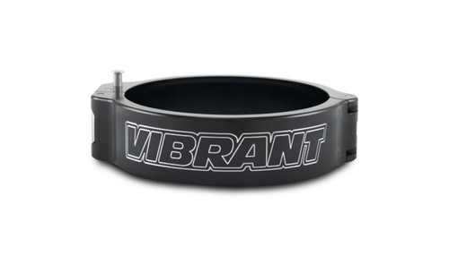 Vibrant 3.50-inch O.D. Aluminum HD Clamp with Pinless Clasp and Safety Lock - Black Anodized Part 32537