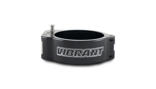 Vibrant 2-inch O.D. Aluminum HD Clamp with Integrated Clasp Mechanism - Anodized Black (Part #32533)