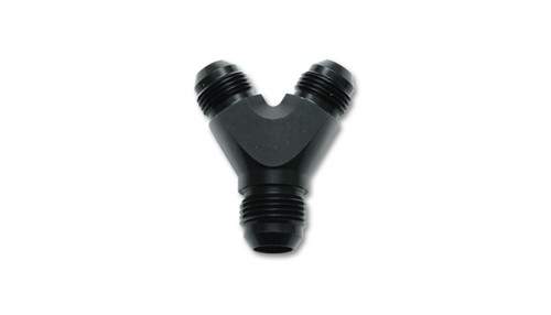 Vibrant -6AN to -4AN Fuel Cell Bulkhead Y-Adapter Fitting in Aluminum