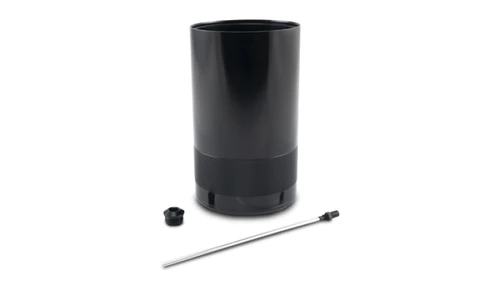 Vibrant Medium 1.5L Aluminum Catch Can Reservoir with Dipstick and -8 ORB Drain Plug