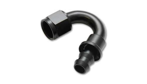 Vibrant -8AN Push-On 150 Degree Hose End Fitting in Aluminum