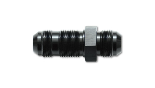 Vibrant -12AN Flare Straight Bulkhead Adapter Fitting in Aluminum