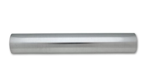 Vibrant 2.75-inch OD Universal Aluminum Tubing - 18-inch Straight Pipe, Polished Finish