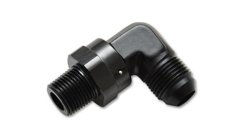 Vibrant -8AN to 1/2 inch NPT Male Swivel 90 Degree Adapter Fitting