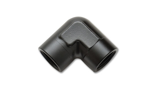 Vibrant 1/8 Inch NPT 90 Degree Female Pipe Coupler Fitting – Aluminum Adapter for Automotive Applications