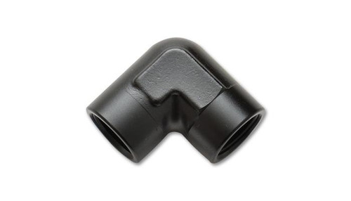 Vibrant 1/8 Inch NPT 90 Degree Female Pipe Coupler Fitting – Aluminum Adapter for Automotive Applications
