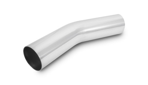Vibrant 2.5 Inch O.D. Universal Aluminum Tubing with 30 Degree Bend - Polished Finish