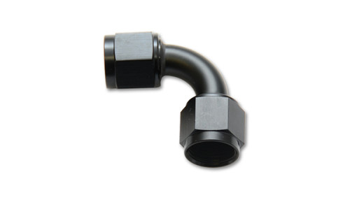 Vibrant -20AN Female 90 Degree Union Adapter - Anodized Black, Part #10737