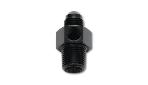 Vibrant -8AN Male to 1/4 inch NPT Male Union Adapter Fitting with 1/8 inch NPT Port