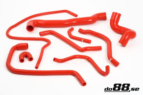 do88 Saab 900 / 9-3 Turbo 1994-2000 Red Coolant Hose Kit - Part #DO88-KIT27R