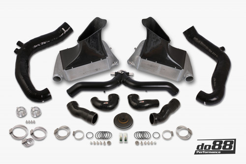do88 BigPack Intercooler Kit for Porsche 911 Turbo & Turbo S (997.2) with Black Pipe and Inlets