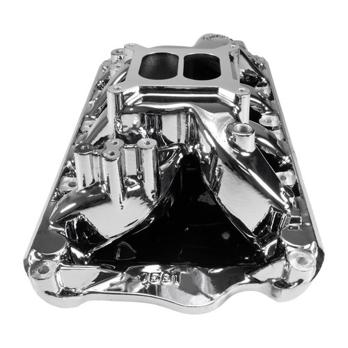 Edelbrock RPM Air-Gap Small Block Ford 351W Intake Manifold - Chrome Plasma Finish