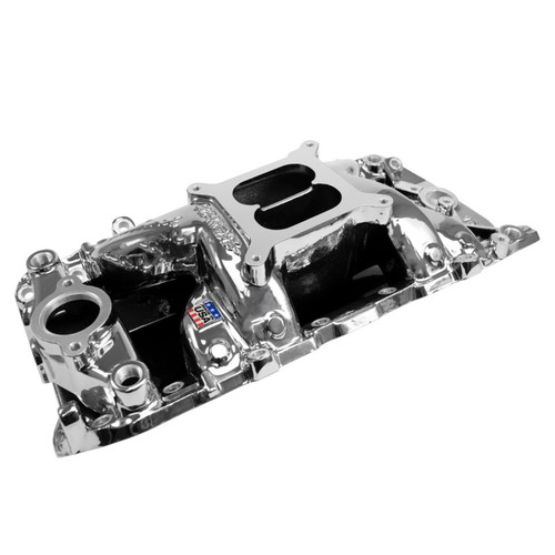 Edelbrock RPM Air-Gap Oval Port Intake Manifold for Big-Block Chevy with Chrome Plasma Finish - Part 7561-CP