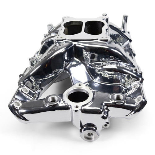 Edelbrock Performer RPM Pontiac Intake Manifold with Chrome Plasma Finish - Part #7156-CP