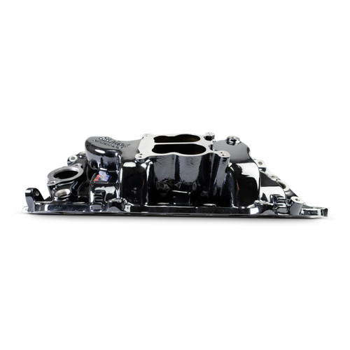 Edelbrock Performer 2-O Intake Manifold for 1965-1990 Big-Block Chevy Engines with Oval Port Heads - Black Plasma Finish