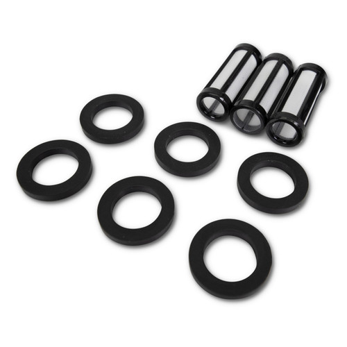Edelbrock Part 8749 Clear View Filter Replacement Elements - 100 Micron Set with Rubber Seals