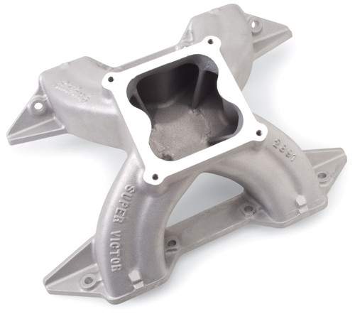 Edelbrock Super Victor Chrysler 440 Max Wedge Intake Manifold with 4500 Series Carburetor