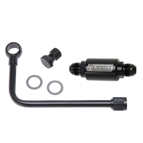 Edelbrock Part #81343 Black Steel Fuel Inlet Kit for Performer and Thunder Series Carburetors