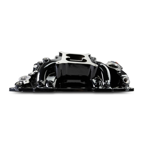 Edelbrock Performer RPM Air-Gap Intake Manifold for Chevrolet Small Block V8 with Black Plasma Finish (Part #7501-BP)
