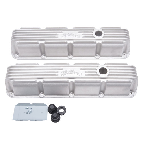 Edelbrock Classic Series Valve Covers for Chrysler Small-Block Magnum V8 - Satin Finish