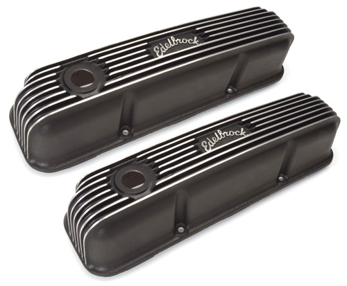 Edelbrock Classic Series Valve Cover for Ford FE V8 Engines (1958-1976) – Black Finish