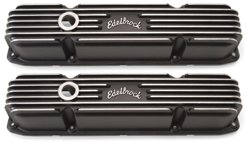 Edelbrock Classic Series Valve Cover for Chrysler Big-Block 383/440 V8 Engines - Black Finish