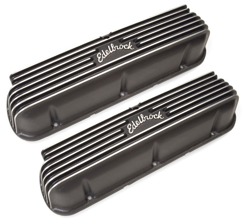 Edelbrock Classic Series Valve Cover for Ford 221-351W V8 Engines - Black Finish