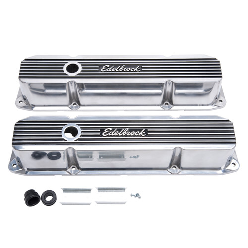 Edelbrock Elite II Valve Cover for Chrysler Big-Block 383/440 V8 - Polished Aluminum Part #4276