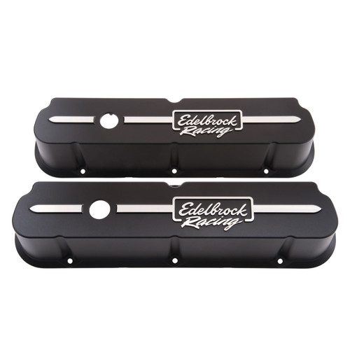 Edelbrock Valve Cover Racing Series Ford 289-302-351W CI V8 Tall Black Part #41653