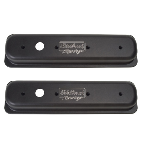 Edelbrock Victor Series Valve Cover for Chevy 262-400 CI V8 1986-1995 - Black Powder Coat Finish
