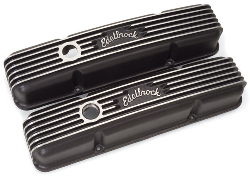 Edelbrock Classic Series Valve Cover for Chevy 262-400 V8 Engines - Black Finish