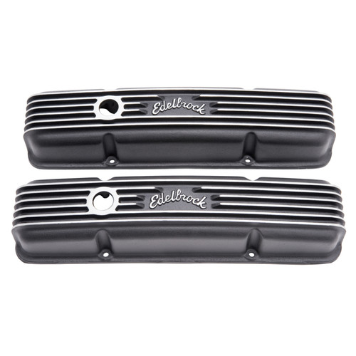 Edelbrock Classic Series Valve Cover for Chevrolet 262-400 V8 Engines - Black Finish