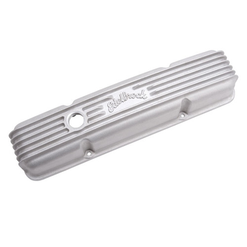Edelbrock Classic Series Valve Cover for Chevrolet 262-400 V8 with Oil Fill Hole - Satin Finish