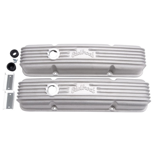 Edelbrock Classic Series Valve Cover for Chevy 262-400 V8 with Breather Holes – Satin Finish