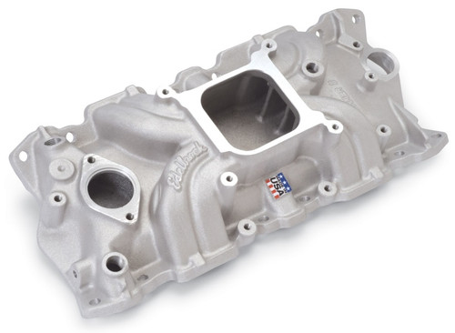 Edelbrock Torker II Intake Manifold Part #5001 for Chevrolet Small-Block V8 (1955-1986)