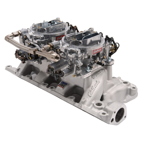 Edelbrock RPM Dual-Quad Intake Manifold and Carburetor Kit for Small-Block Ford 289-302