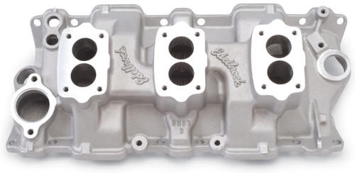 Edelbrock C-357-B Triple-Deuce Intake Manifold for Chevrolet Small-Block V8 Engines