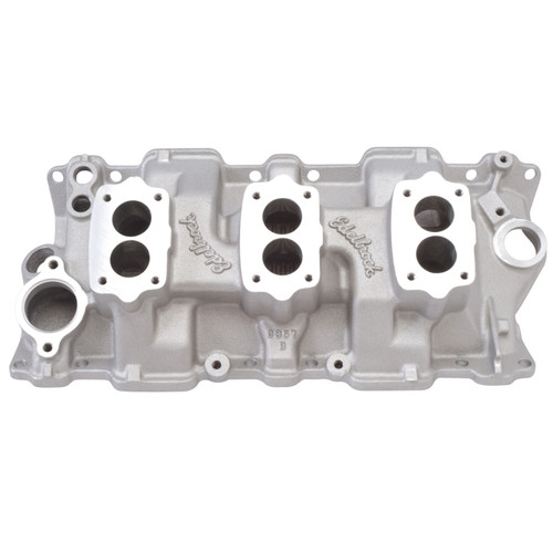 Edelbrock C-357-B Triple-Deuce Intake Manifold for Chevrolet Small-Block V8 Engines