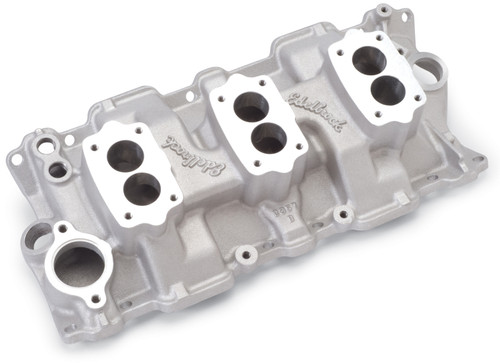 Edelbrock C-357-B Triple-Deuce Intake Manifold for Chevrolet Small-Block V8 Engines