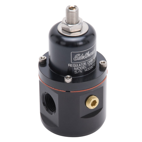 Edelbrock Carbureted Fuel Pressure Regulator Part #174133 – 160 GPH, 5-10 PSI, Black Finish